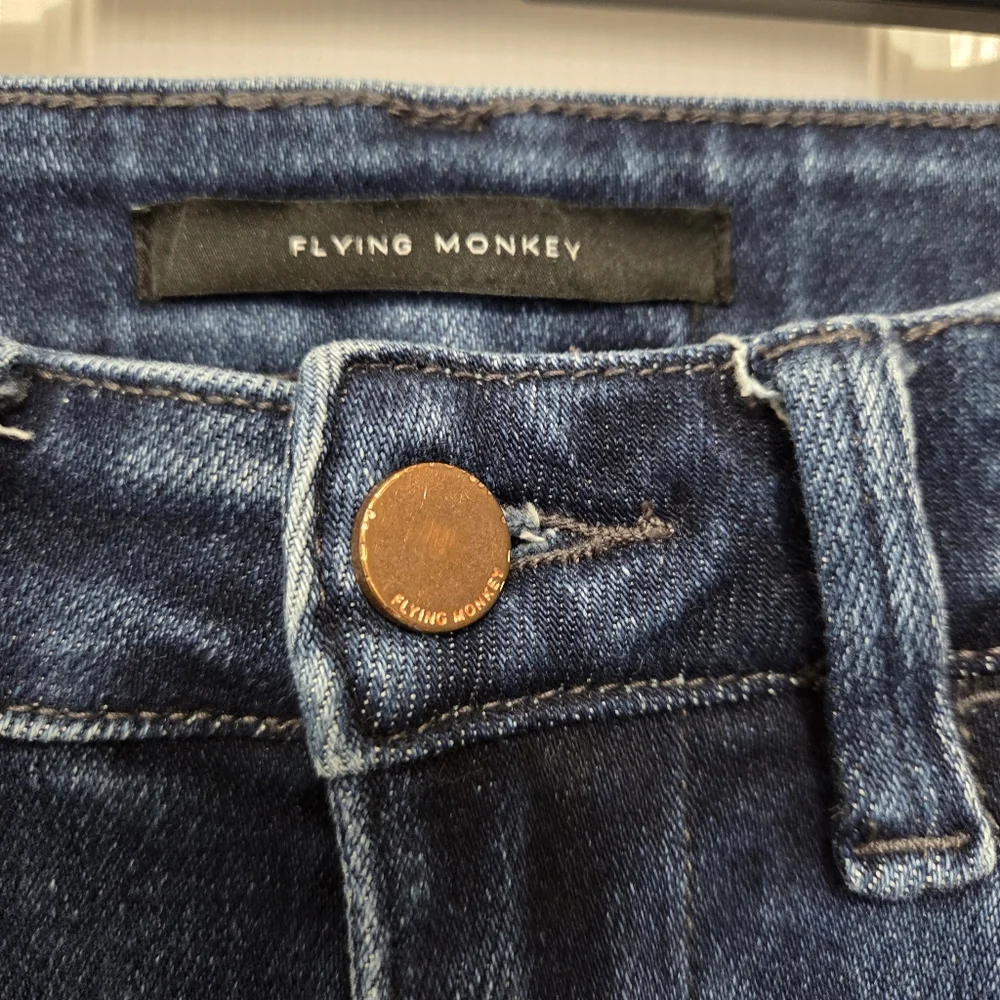 Flying Monkey High Rise Bootcut Stretch Dark Wash Denim Jeans Size 24 Western - Picture 9 of 12